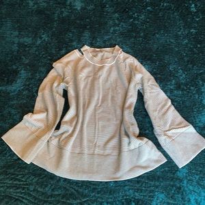 Loft gray and white sweater